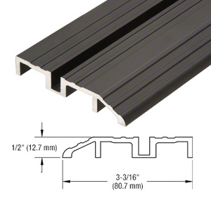 CRL Black/Bronze Anodized 120" Length Bottom Guide Half Threshold for OT Series Top Hung Sliders and Bi-Fold Doors