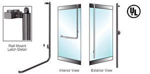 CRL-Blumcraft® Oil Rubbed Bronze Right Hand Reverse Rail Mount Keyed Access "FS" Exterior, Top Securing Panic Handle