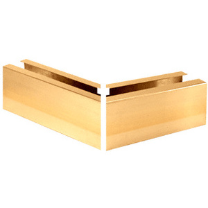 CRL Polished Brass 12" Mitered 135º Corner Cladding for B5A Series SurfaceMate® Base Shoe