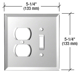 CRL Gray Duplex and Toggle Combo Glass Mirror Plate