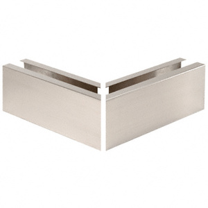 CRL Brushed Stainless 12" Mitered 90º Corner Cladding for B5A Series SurfaceMate® Base Shoe