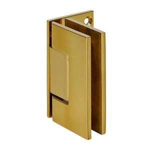CRL Polished Brass Adjustable Wall Mount Offset Back Plate Hinge