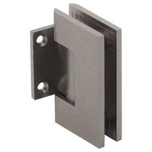 Brushed Nickel Wall Mount with Short Back Plate Designer Series Hinge with 5° Pin