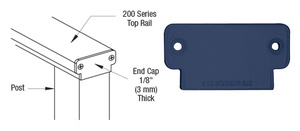 CRL Powder Coated 200 Series Decorative End Cap