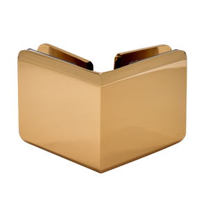 CRL French Gold Beveled Style 90º Glass-to-Glass Clamp