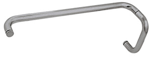 CRL Brushed Nickel 6" Pull Handle and 18" Towel Bar BM Series Combination Without Metal Washers