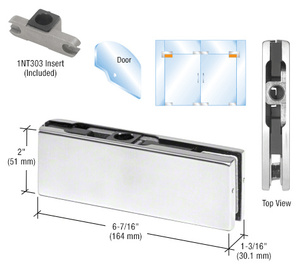 CRL Satin Anodized Top Door Patch Fitting With 1NT303 Insert