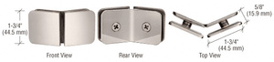 CRL Polished Nickel 135 Degree Traditional Style Glass-to-Glass Clamp