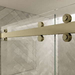 CRL Brushed Bronze Deluxe 180 Degree Cambridge Series Two Door Bypass Sliding Shower Door System