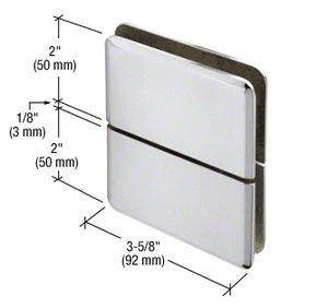 CRL Polished Chrome Prima 02 Series Glass-To-Glass Mount Hinge