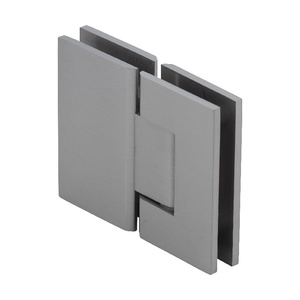 CRL Brushed Nickel Geneva 180 Series 180 Degree Glass-to-Glass Standard Hinge