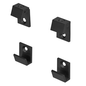 CRL Matte Black 5/8" Wide Beveled Mirror Clip Set 