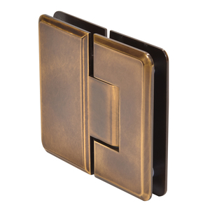 CRL Vintage Brass Cologne 180 Series 180º Glass-to-Glass Hinge