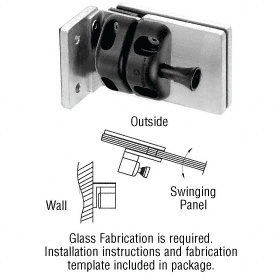 CRL 316 Brushed Stainless Wall/Square Post Mount Gate Latch