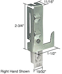 CRL Bottom Wardrobe Door Guide for Acme