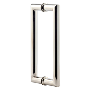 Polished Chrome 8" Mitered Style Back to Back Handles with Washers