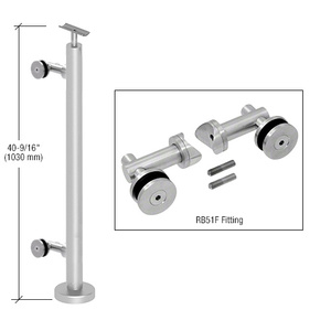 CRL Brushed Stainless P7 Series Railing End Post Kit With RB51F Fittings