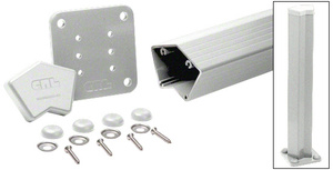 CRL Silver Metallic 100 Series 48" 135º Surface Mount Post Kit