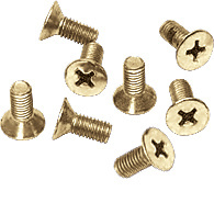 CRL Brass 6 x 15 mm Cover Plate Flat Head Phillips Screws