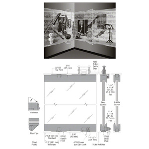 CRL-Blumcraft® Brushed Stainless 1301 Series Display Case Door - 3/8" Tempered Glass