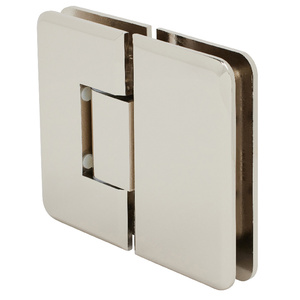 CRL Polished Nickel 180 Degree Glass-to-Glass Plymouth Series Hinge