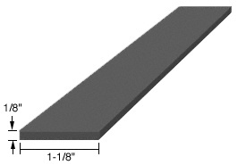 CRL 1/8" x 1-1/8" x 4" EPDM Rubber Setting Blocks