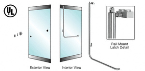 CRL-Blumcraft® Polished Stainless Left Hand Reverse Rail Mount Keyed Access "Z" Exterior Top Securing Panic Handle