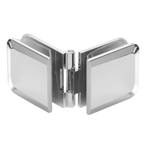 CRL Polished Chrome Adjustable Beveled Glass-to-Glass Clamp