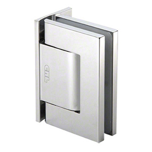 CRL Brite Chrome Oil Dynamic Offset Back Plate Wall-to-Glass Hinge - Hold Open