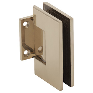 Polished Brass Wall Mount with Short Back Plate Designer Series Hinge with 5° Pin