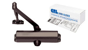 CRL Dark Bronze Adjustable Spring Power Size 2 to 5 Surface Mount Door Closer