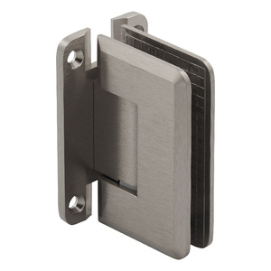 Brushed Nickel Wall Mount with "H" Back Plate Premier Series Hinge with Blank Pin