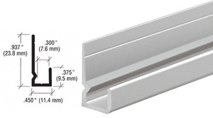 CRL Satin Anodized Standard Heavy Indented Back Aluminum 1/4" J-Channel