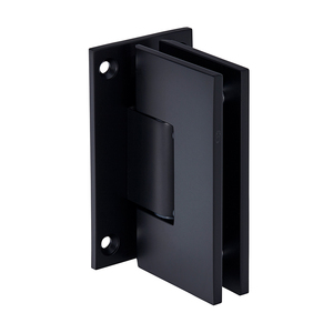 CRL Matte Black Vienna 037 Series Wall Mount Full Back Plate Hinge