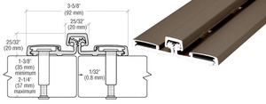 CRL Dark Bronze Roton® 057HD Series 83" Heavy-Duty Full Surface Hinge