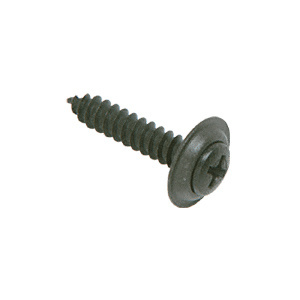 CRL Black 8 x 1-1/4" Oval Head Phillips Sheet Metal Screws with Countersunk Washers