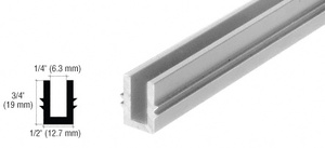 CRL Satin Anodized 240" Length Bottom Guide Channel for OT Series Top Hung Sliders and Bi-Fold Doors