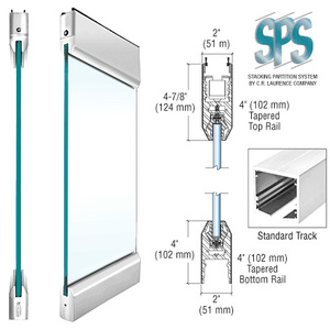 CRL Polished Stainless Type 5 Standard SPS with 4" Tapered Rails Top and Bottom