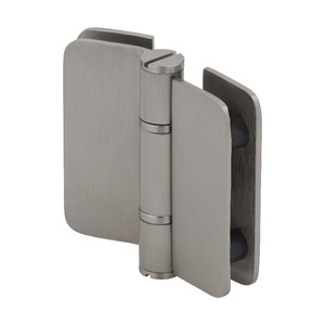 CRL Brushed Nickel Zurich 01 Series 180 Degree Glass-to-Glass Inswing Bi-Fold Hinge