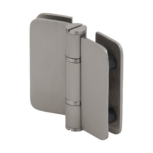 CRL Brushed Nickel Zurich 01 Series 180 Degree Glass-to-Glass Outswing or Inswing Bi-Fold Hinge