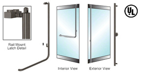 CRL-Blumcraft® Oil Rubbed Bronze Right Hand Reverse Rail Mount Keyed Access "F" Exterior, Top Securing Panic Handle