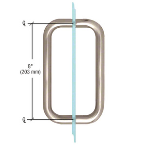 CRL Satin Nickel 8" BM Series Back-to-Back Handle Without Metal Washers