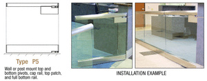 CRL Post Mount Swinging Gate with Top and Bottom Pivot Plus Cap Rail, Top Patch, and Full Bottom Rail