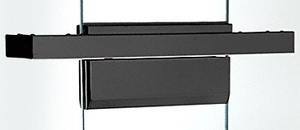CRL Black Powder Coated Single Floating Header for Overhead Concealed Door Closers for 36" Wide Opening