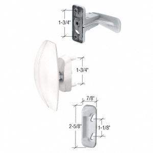 CRL White Clam Pull Latch