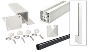 CRL Sky White 1100 Series End Fascia Mount Post Kit