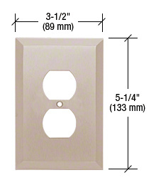 CRL Brushed Nickel Single Duplex Metal Mirror Plate