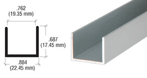 CRL Satin Anodized 3/4" U-Channel