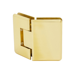 CRL Unlacquered Brass Cologne 045 Series 135º Glass-to-Glass Hinge