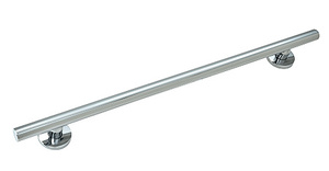 CRL Polished Stainless Straight 24" Round Grab Bar